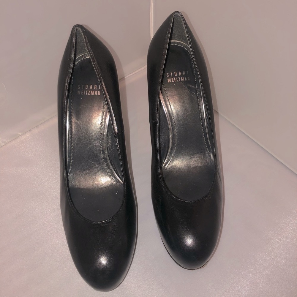 Stuart Weizmann Leather Platform Heels - image 4